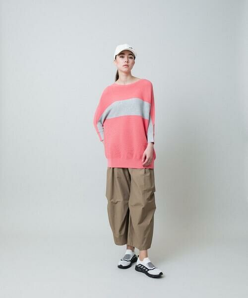 HIROKO KOSHINO / ヒロココシノ ニット・セーター | バイカラーホールガーメントドルマンニット /日本製/洗える | 詳細10