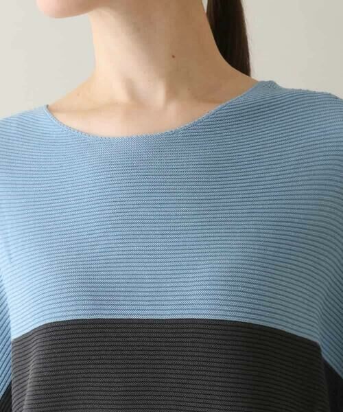 HIROKO KOSHINO / ヒロココシノ ニット・セーター | バイカラーホールガーメントドルマンニット /日本製/洗える | 詳細3