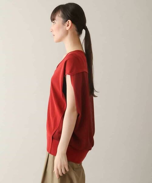 HIROKO KOSHINO / ヒロココシノ ニット・セーター | オーバーシルエットシアーニットベスト /洗える | 詳細1