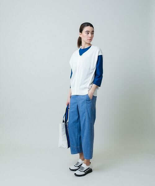 HIROKO KOSHINO / ヒロココシノ ニット・セーター | オーバーシルエットシアーニットベスト /洗える | 詳細10