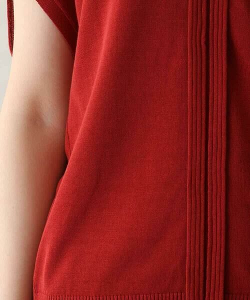 HIROKO KOSHINO / ヒロココシノ ニット・セーター | オーバーシルエットシアーニットベスト /洗える | 詳細7
