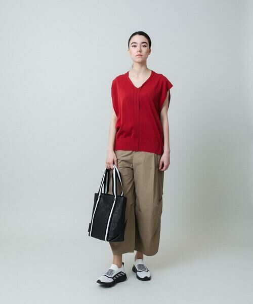 HIROKO KOSHINO / ヒロココシノ ニット・セーター | オーバーシルエットシアーニットベスト /洗える | 詳細9