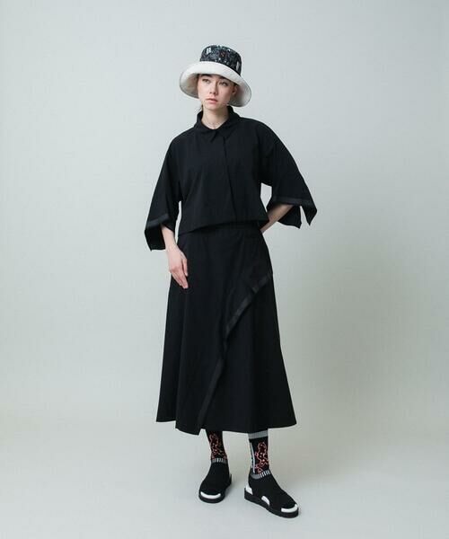 HIROKO KOSHINO / ヒロココシノ ロング・マキシ丈スカート | フレアアクセントタフタスカート/洗える | 詳細9