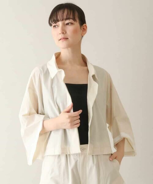 HIROKO KOSHINO / ヒロココシノ シャツ・ブラウス | ラインテープタフタシャツ/洗える | 詳細1