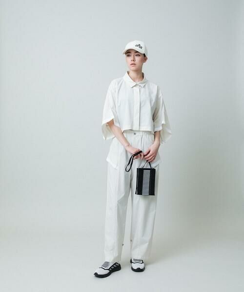 HIROKO KOSHINO / ヒロココシノ シャツ・ブラウス | ラインテープタフタシャツ/洗える | 詳細10