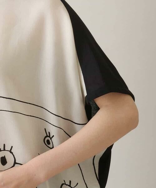HIROKO KOSHINO / ヒロココシノ モチーフプリントブラウスTシャツ /日本製/洗える モチーフプリントブラウスTシャツ /日本製/洗える （カットソー