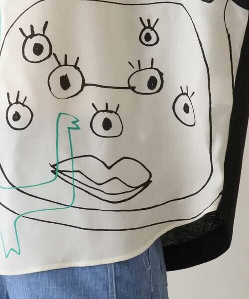 HIROKO KOSHINO / ヒロココシノ モチーフプリントブラウスTシャツ /日本製/洗える モチーフプリントブラウスTシャツ /日本製/洗える(カットソー・T