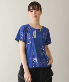 HIROKO KOSHINO / ヒロココシノ ネコモチーフアートプリントシャツ/日本製/洗える ネコモチーフアートプリントシャツ/日本製/洗える(ブラウス