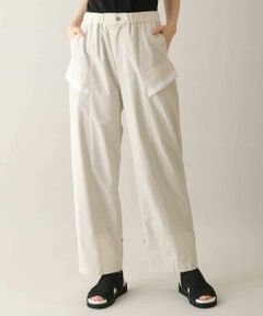 HIROKO KOSHINO / ヒロココシノ チノ・ワークパンツ | ラインテープタフタパンツ /洗える