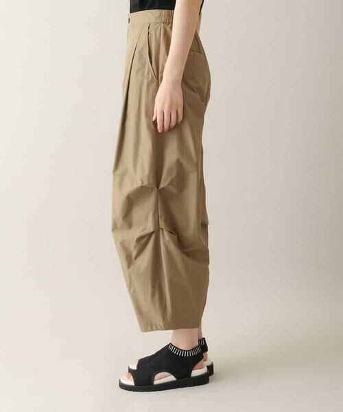HIROKO KOSHINO / ヒロココシノ チノ・ワークパンツ | サイドタックコクーンシルエットパンツ/洗える | 詳細9