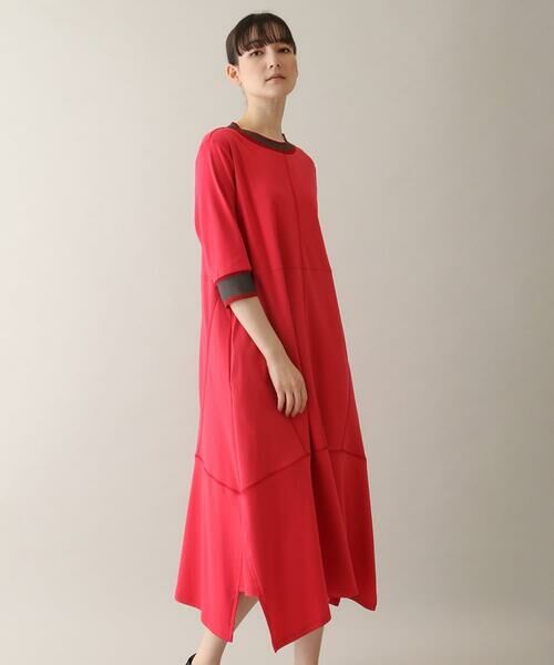 HIROKO KOSHINO / ヒロココシノ ロング・マキシ丈ワンピース | シアーラインリブアクセントワンピース /日本製/洗える | 詳細1