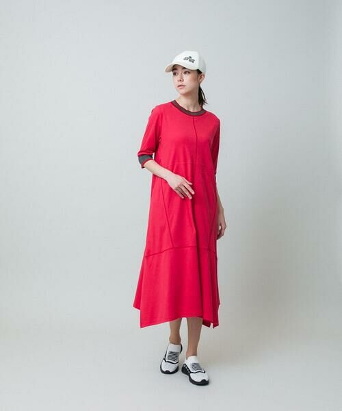 HIROKO KOSHINO / ヒロココシノ ロング・マキシ丈ワンピース | シアーラインリブアクセントワンピース /日本製/洗える | 詳細13