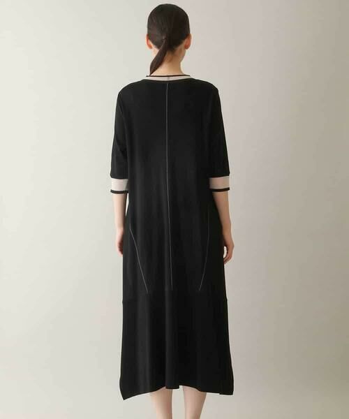 HIROKO KOSHINO / ヒロココシノ ロング・マキシ丈ワンピース | シアーラインリブアクセントワンピース /日本製/洗える | 詳細4