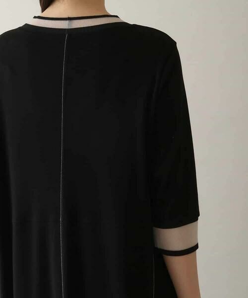HIROKO KOSHINO / ヒロココシノ ロング・マキシ丈ワンピース | シアーラインリブアクセントワンピース /日本製/洗える | 詳細6