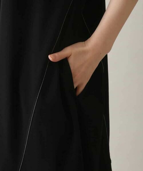 HIROKO KOSHINO / ヒロココシノ ロング・マキシ丈ワンピース | シアーラインリブアクセントワンピース /日本製/洗える | 詳細8
