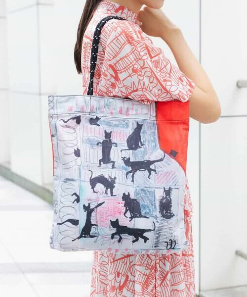 【送料無料/新品】 CATプリントトートバッグ KOSHINO （トートバッグ）｜HIROKO 日焼け止め