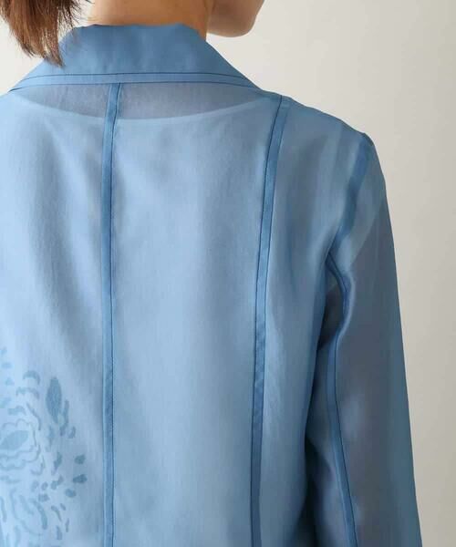 HIROKO KOSHINO / ヒロココシノ テーラードジャケット | 配色ステッチシアーテーラードジャケット /日本製 | 詳細5