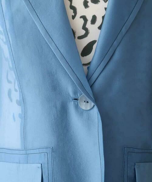 HIROKO KOSHINO / ヒロココシノ テーラードジャケット | 配色ステッチシアーテーラードジャケット /日本製 | 詳細9