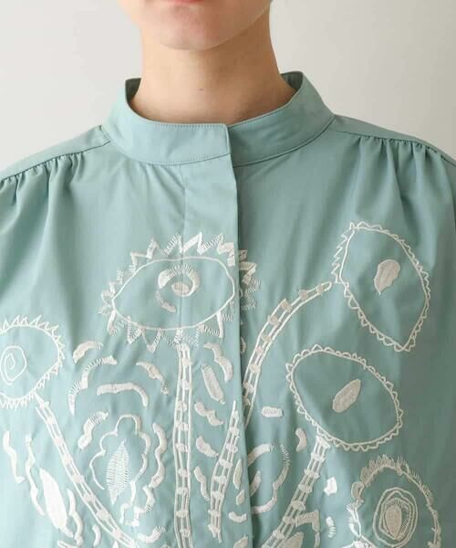 HIROKO KOSHINO / ヒロココシノ シャツ・ブラウス | フラワー刺繍オーバーシルエットブラウス | 詳細3