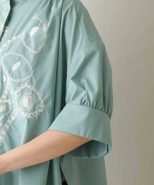 HIROKO KOSHINO / ヒロココシノ シャツ・ブラウス | フラワー刺繍オーバーシルエットブラウス | 詳細5