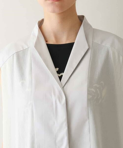 HIROKO KOSHINO / ヒロココシノ ベスト | シフォンブラウスベスト /日本製 | 詳細4