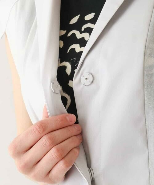 HIROKO KOSHINO / ヒロココシノ ベスト | シフォンブラウスベスト /日本製 | 詳細5