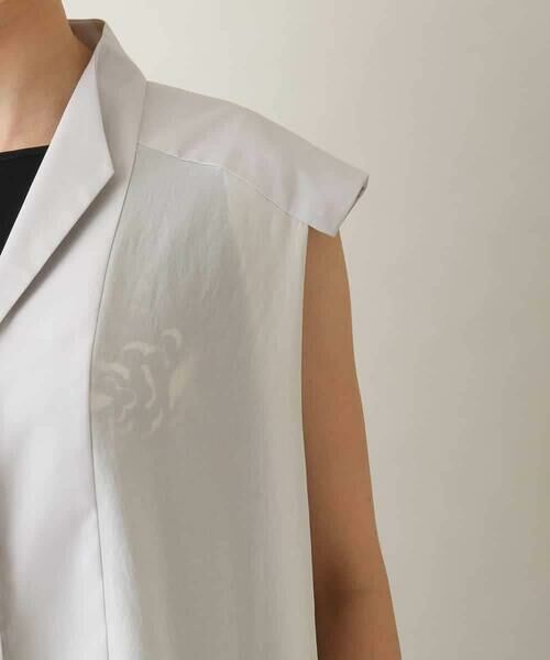 HIROKO KOSHINO / ヒロココシノ ベスト | シフォンブラウスベスト /日本製 | 詳細6