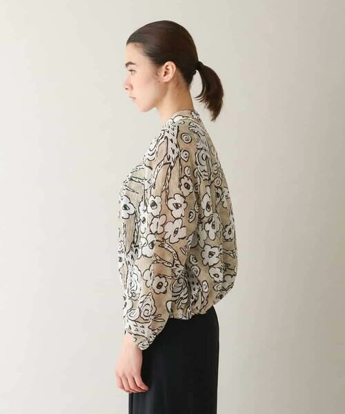 HIROKO KOSHINO / ヒロココシノ セットアップ | フラワーモチーフドロストデザインブルゾン /洗える | 詳細2