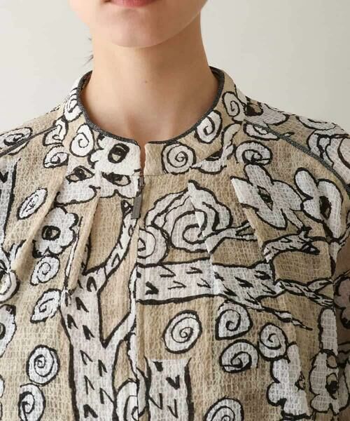 HIROKO KOSHINO / ヒロココシノ セットアップ | フラワーモチーフドロストデザインブルゾン /洗える | 詳細4