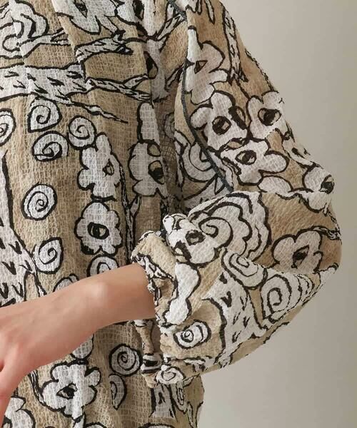 HIROKO KOSHINO / ヒロココシノ セットアップ | フラワーモチーフドロストデザインブルゾン /洗える | 詳細6