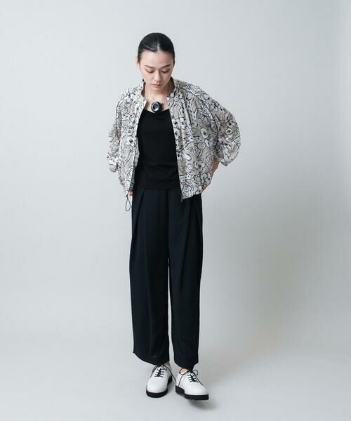 HIROKO KOSHINO / ヒロココシノ セットアップ | フラワーモチーフドロストデザインブルゾン /洗える | 詳細9