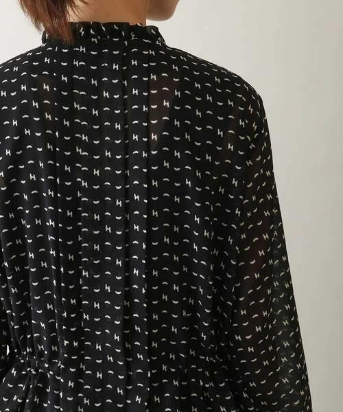 HIROKO KOSHINO / ヒロココシノ シャツ・ブラウス | 楊柳シフォンロゴデザインブラウス /日本製/洗える | 詳細3