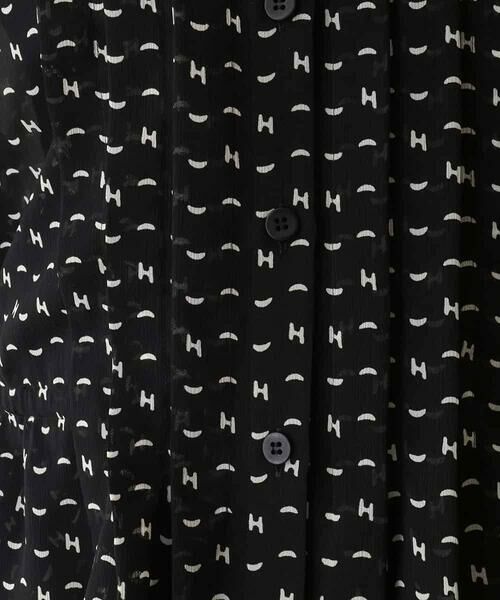 HIROKO KOSHINO / ヒロココシノ シャツ・ブラウス | 楊柳シフォンロゴデザインブラウス /日本製/洗える | 詳細6