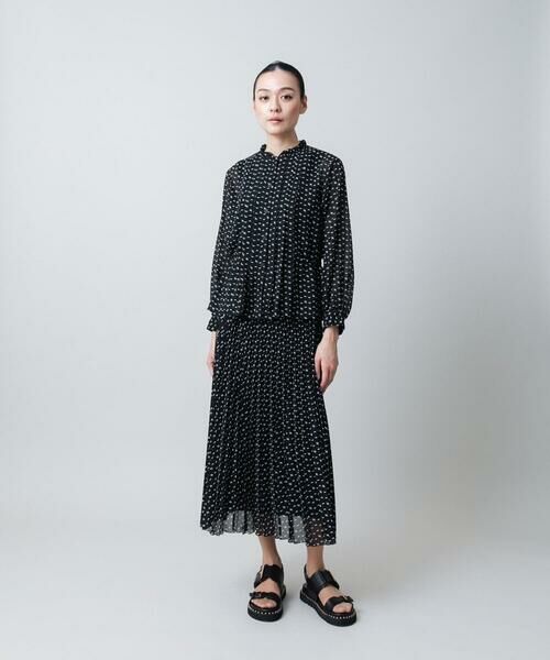 HIROKO KOSHINO / ヒロココシノ シャツ・ブラウス | 楊柳シフォンロゴデザインブラウス /日本製/洗える | 詳細8