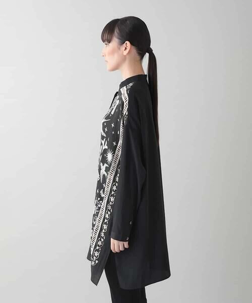 HIROKO KOSHINO / ヒロココシノ シャツ・ブラウス | ボタニカルアートプリントデザインブラウス /日本製 | 詳細1