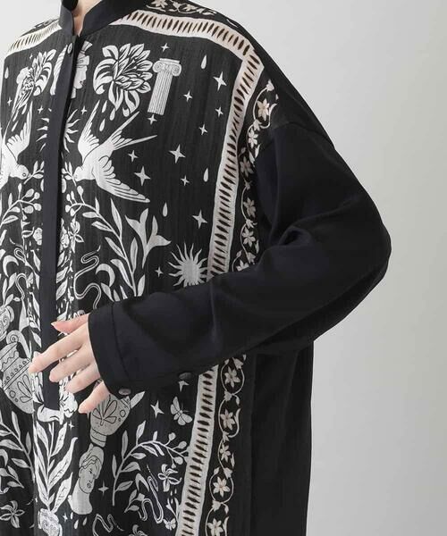 HIROKO KOSHINO / ヒロココシノ シャツ・ブラウス | ボタニカルアートプリントデザインブラウス /日本製 | 詳細5
