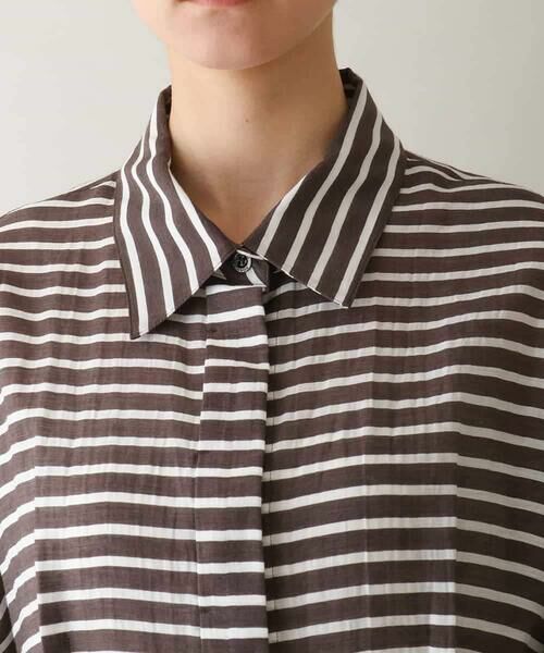 HIROKO KOSHINO / ヒロココシノ ロング・マキシ丈ワンピース | 先染めボーダーサイドフレアワンピース /日本製 | 詳細5