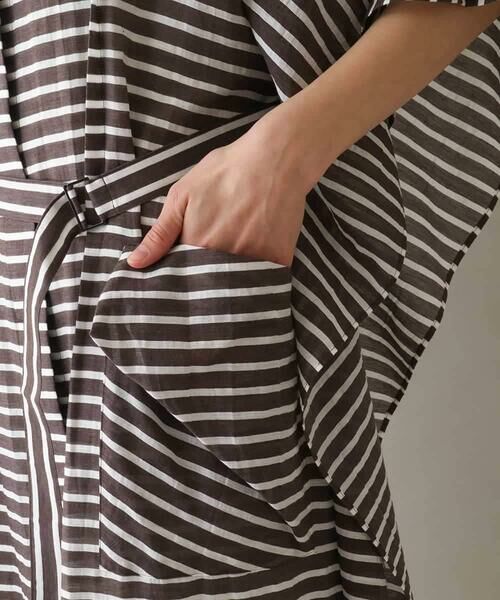 HIROKO KOSHINO / ヒロココシノ ロング・マキシ丈ワンピース | 先染めボーダーサイドフレアワンピース /日本製 | 詳細8