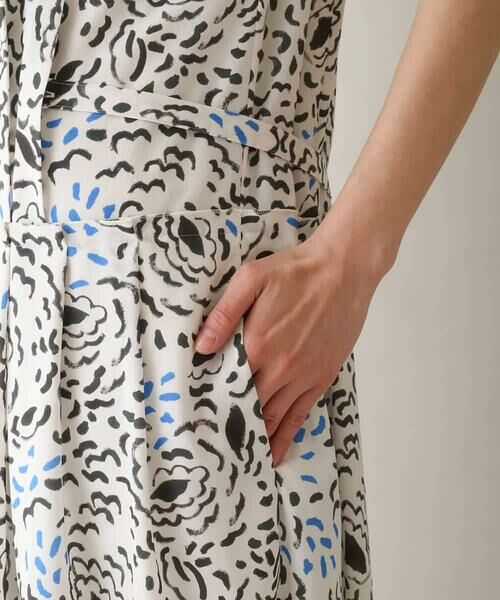 HIROKO KOSHINO / ヒロココシノ ロング・マキシ丈ワンピース | プリーツタック切り替えデザインワンピース /日本製 | 詳細7