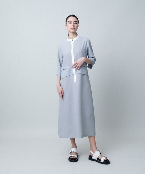 HIROKO KOSHINO / ヒロココシノ ロング・マキシ丈ワンピース | 切り替えデザインストライプワンピース /日本製 | 詳細10