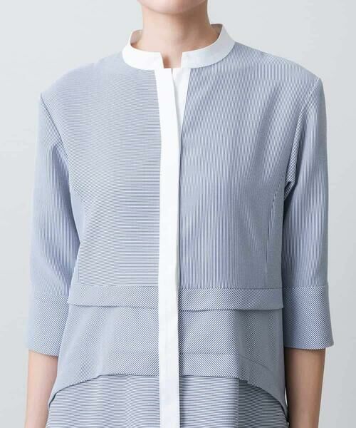 HIROKO KOSHINO / ヒロココシノ ロング・マキシ丈ワンピース | 切り替えデザインストライプワンピース /日本製 | 詳細4