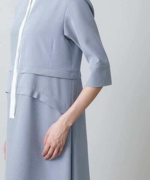 HIROKO KOSHINO / ヒロココシノ ロング・マキシ丈ワンピース | 切り替えデザインストライプワンピース /日本製 | 詳細6