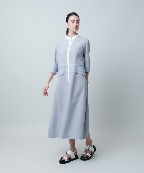 HIROKO KOSHINO / ヒロココシノ ロング・マキシ丈ワンピース | 切り替えデザインストライプワンピース /日本製 | 詳細9