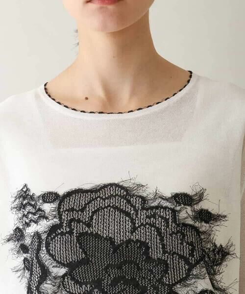 HIROKO KOSHINO / ヒロココシノ ニット・セーター | アートフラワーデザインニットプルオーバー | 詳細3