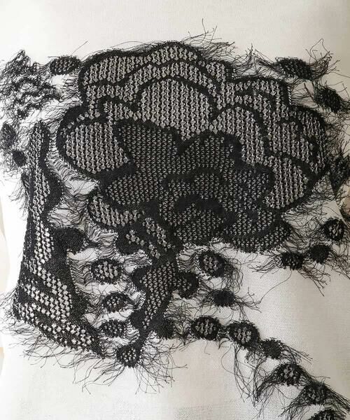 HIROKO KOSHINO / ヒロココシノ ニット・セーター | アートフラワーデザインニットプルオーバー | 詳細7