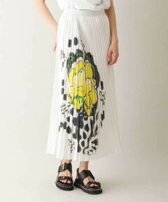HIROKO KOSHINO / ヒロココシノ ロング・マキシ丈スカート | フラワーモチーフプリーツスカート /日本製/洗える