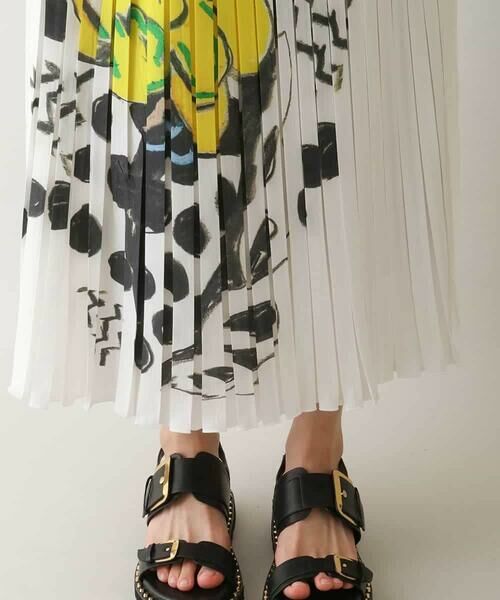 HIROKO KOSHINO / ヒロココシノ ロング・マキシ丈スカート | フラワーモチーフプリーツスカート /日本製/洗える | 詳細5