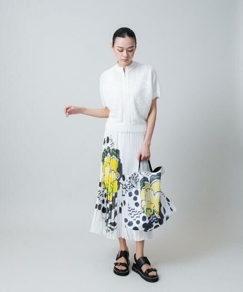 HIROKO KOSHINO / ヒロココシノ ロング・マキシ丈スカート | フラワーモチーフプリーツスカート /日本製/洗える | 詳細7