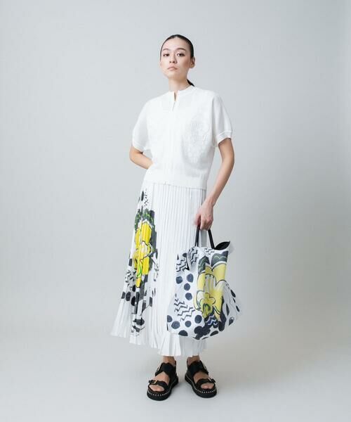 HIROKO KOSHINO / ヒロココシノ ロング・マキシ丈スカート | フラワーモチーフプリーツスカート /日本製/洗える | 詳細8