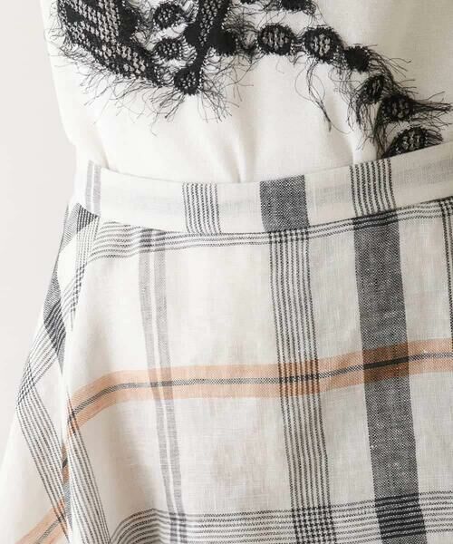 HIROKO KOSHINO / ヒロココシノ ロング・マキシ丈スカート | 先染めチェックリネンスカート /日本製 | 詳細3